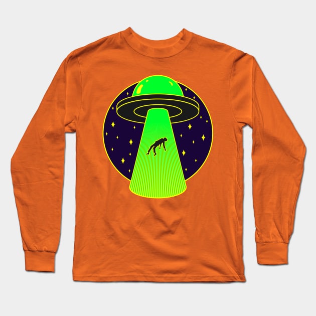 Alien Abduction - UFO Long Sleeve T-Shirt by BowTy Productions